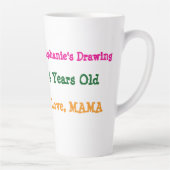 Voeg het kunstwerk van uw kind aan dit toe latte mok (Rechts)