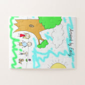 Voeg het kunstwerk van uw kind aan dit toe legpuzzel (Horizontaal)