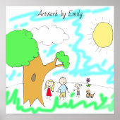 Voeg het kunstwerk van uw kind aan dit toe poster (Voorkant)