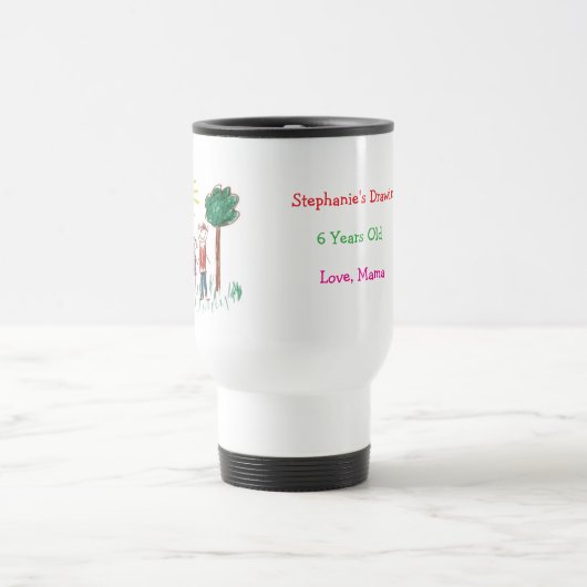Voeg het kunstwerk van uw kind aan dit toe reisbeker (Center)