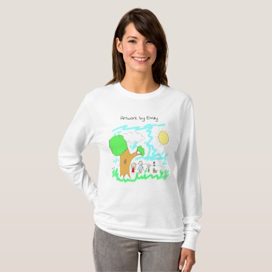 Voeg het kunstwerk van uw kind aan dit toe t-shirt (Voorkant volledig)