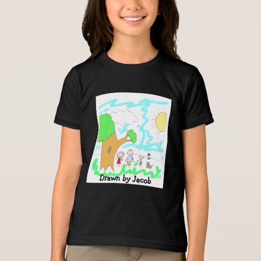 Voeg het kunstwerk van uw kind aan dit toe Tri-Blend shirt (Voorkant)