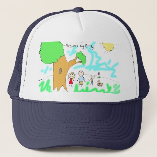 Voeg het kunstwerk van uw kind aan dit toe trucker pet (Voorkant)