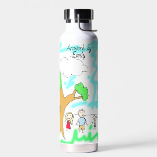 Voeg het kunstwerk van uw kind aan dit toe waterfles