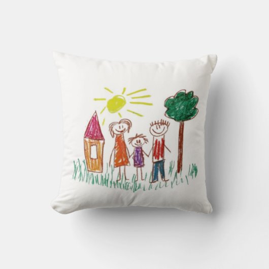 Voeg het kunstwerk van uw kind hieraan toe kussen (Voorkant)