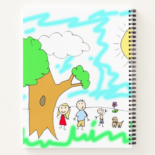 Voeg het kunstwerk van uw kind hieraan toe notitieboek (Achterkant)