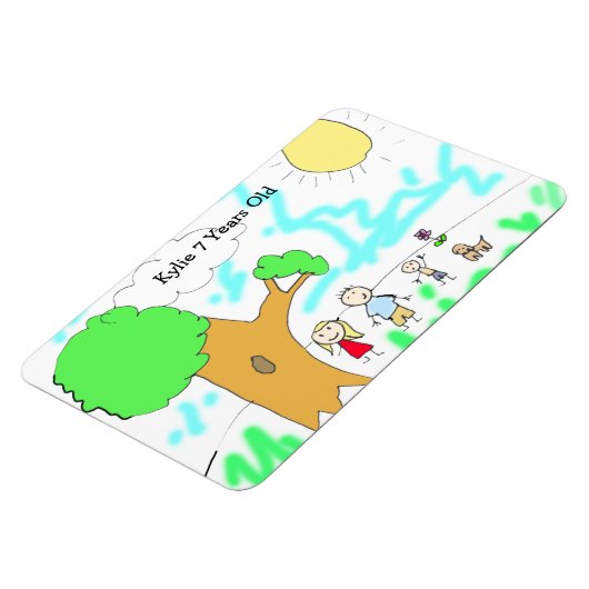 Voeg het kunstwerk van uw kind op dit magneet (Linkerzijde)