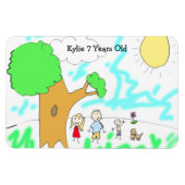 Voeg het kunstwerk van uw kind op dit magneet (Horizontaal)