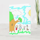 Voeg het kunstwerk van uw kind toe aan deze gelukk kaart (Voorkant)