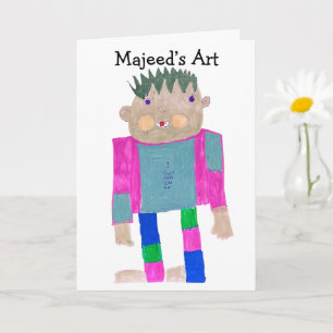 Voeg het kunstwerk van uw kind toe aan deze kaart