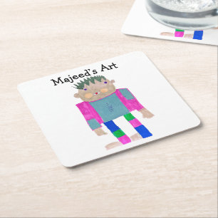 Voeg het kunstwerk van uw kind toe aan deze kartonnen onderzetters