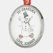 Voeg het kunstwerk van uw kind toe aan deze kerst metalen ornament (Links)