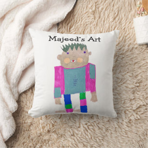 Voeg het kunstwerk van uw kind toe aan deze kussen
