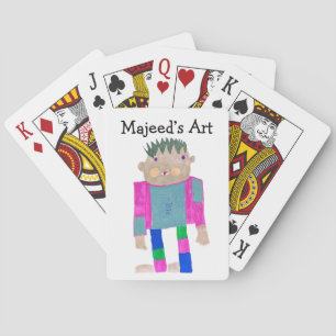 Voeg het kunstwerk van uw kind toe aan deze pokerkaarten
