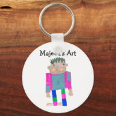 Voeg het kunstwerk van uw kind toe aan deze sleutelhanger (Voorkant)