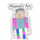 Voeg het kunstwerk van uw kind toe aan deze  sticker (Voorkant)