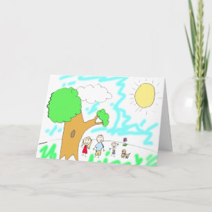 Voeg het kunstwerk van uw kind toe aan deze Vaderd Kaart