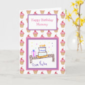 Voeg het kunstwerk van uw kind toe aan deze verjaa kaart (Gele Bloem)