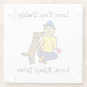 Voeg het kunstwerk van uw kind toe aan dit glazen onderzetter (Achterkant)