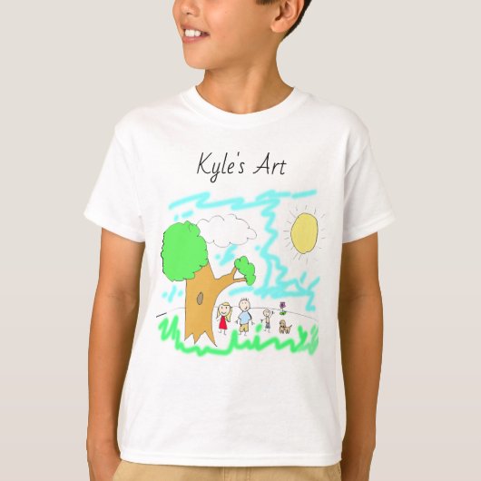 Voeg het kunstwerk van uw kind toe aan dit Shirt (Voorkant)