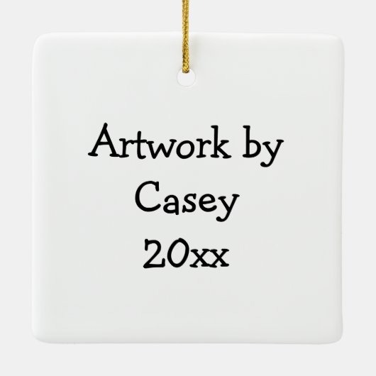 Voeg het kunstwerk van uw kind toe Kerst Ornament (Achterkant)