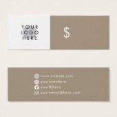 Voeg het Label van de Prijs van de Sociale Media v Mini Visitekaartjes (Voorkant /achterkant)