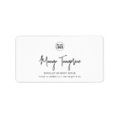 Voeg het Logo Moderne Minimale Etiket van het Manu (Voorkant)