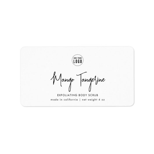 Voeg het Logo Moderne Minimale Etiket van het Manu (Voorkant)