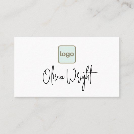 Voeg het Manuscript van de Handtekening van de Log Visitekaartje (Voorkant)