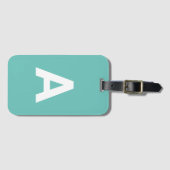 Voeg het Monogram van het initiaal Gepersonaliseer Bagagelabel (Voorkant (horizontaal))