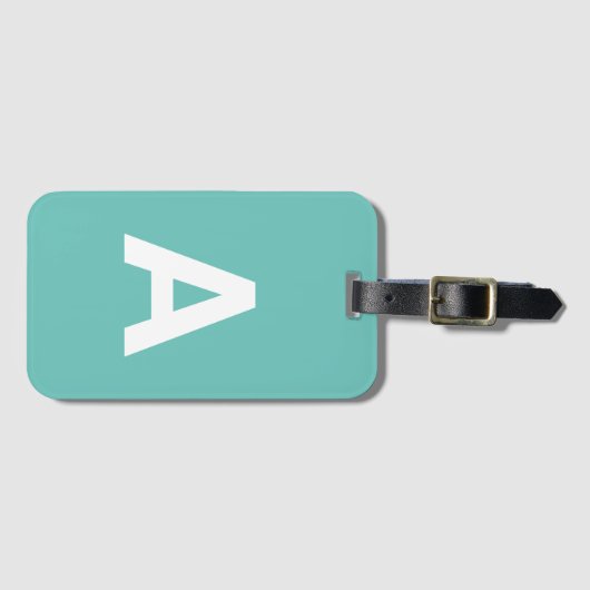 Voeg het Monogram van het initiaal Gepersonaliseer Bagagelabel (Voorkant (horizontaal))