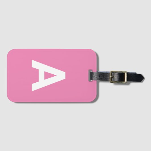 Voeg het Monogram van het initiaal Gepersonaliseer Bagagelabel (Voorkant (horizontaal))