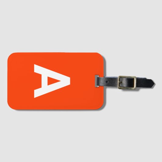 Voeg het Monogram van het initiaal Gepersonaliseer Bagagelabel (Voorkant (horizontaal))