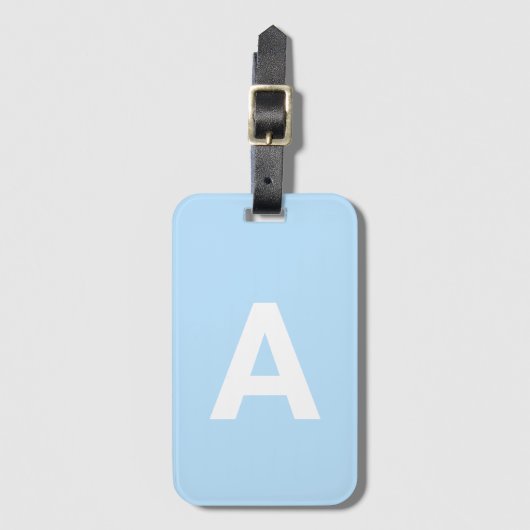 Voeg het Monogram van het initiaal Gepersonaliseer Bagagelabel (Voorkant (verticaal))