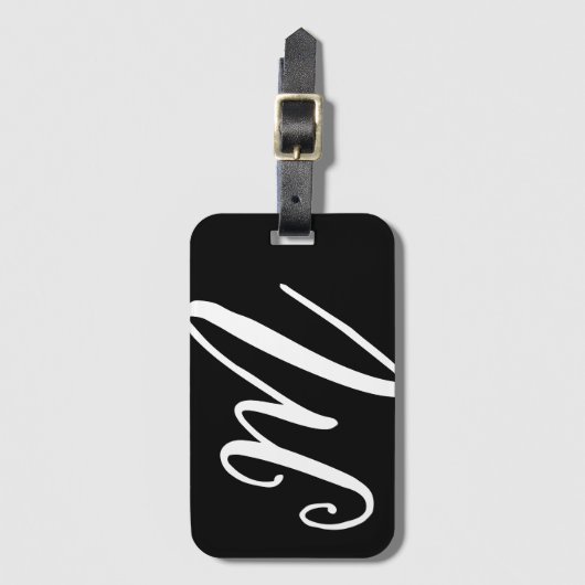 Voeg het Monogram van het initiaal Gepersonaliseer Bagagelabel (Voorkant (verticaal))