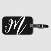 Voeg het Monogram van het initiaal Gepersonaliseer Bagagelabel (Voorkant (horizontaal))