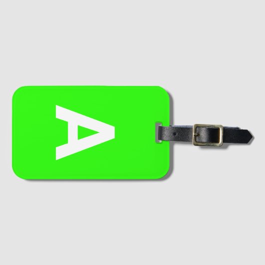 Voeg het Monogram van het initiaal Gepersonaliseer Bagagelabel (Voorkant (horizontaal))