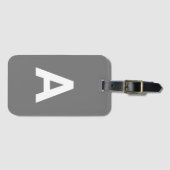 Voeg het Monogram van het initiaal Gepersonaliseer Bagagelabel (Voorkant (horizontaal))