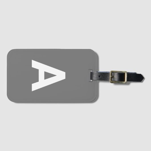 Voeg het Monogram van het initiaal Gepersonaliseer Bagagelabel (Voorkant (horizontaal))