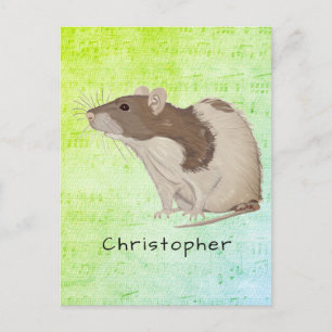 Voeg het Ontwerp van de Rat van de Jouw naam toe Briefkaart