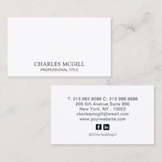 Voeg het Visitekaartje Logo Sjabloon aangepaste ci (Voorkant / Achterkant)