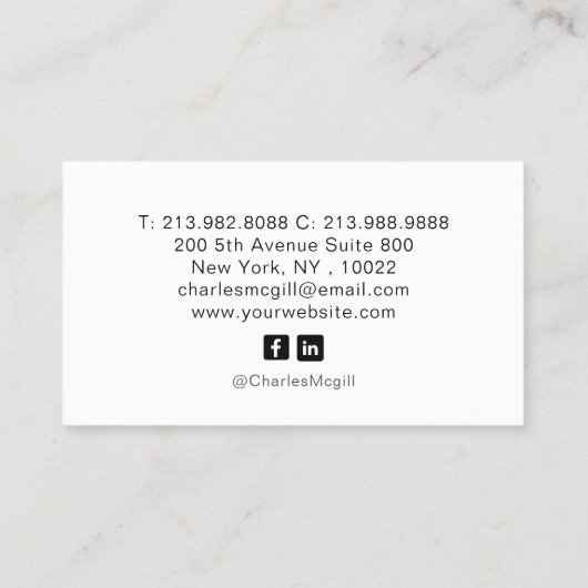 Voeg het Visitekaartje Logo Sjabloon aangepaste ci (Achterkant)