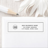 Voeg het zwarte Grens BedrijfsRetouradres van de L Etiket (Insitu)