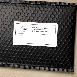 Voeg het zwarte Grens BedrijfsRetouradres van de L Etiket