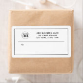 Voeg het zwarte Grens BedrijfsRetouradres van de L Etiket (Insitu)