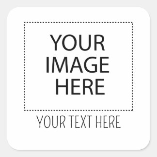 Voeg hier Afbeelding tekst Logo toe om uw eigen ko Vierkante Sticker