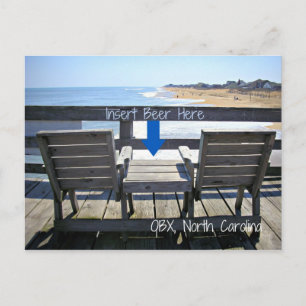 Voeg hier bier in! OBX Buitenbanken NC Post Card Briefkaart