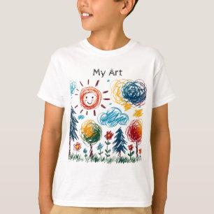 Voeg hier de kunstwerken van je Kind aan toe T-shirt