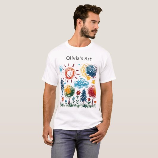 Voeg hier de kunstwerken van je Kind aan toe T-shirt (Voorkant volledig)