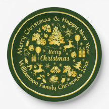 Voeg hier de naam Wijzigen tekst Gold Green Kerstm